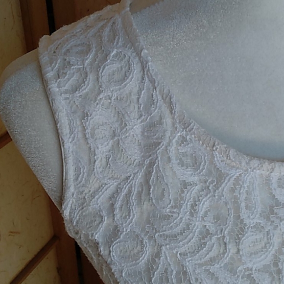 You are not alone white lace dress sz M - Picture 2 of 12